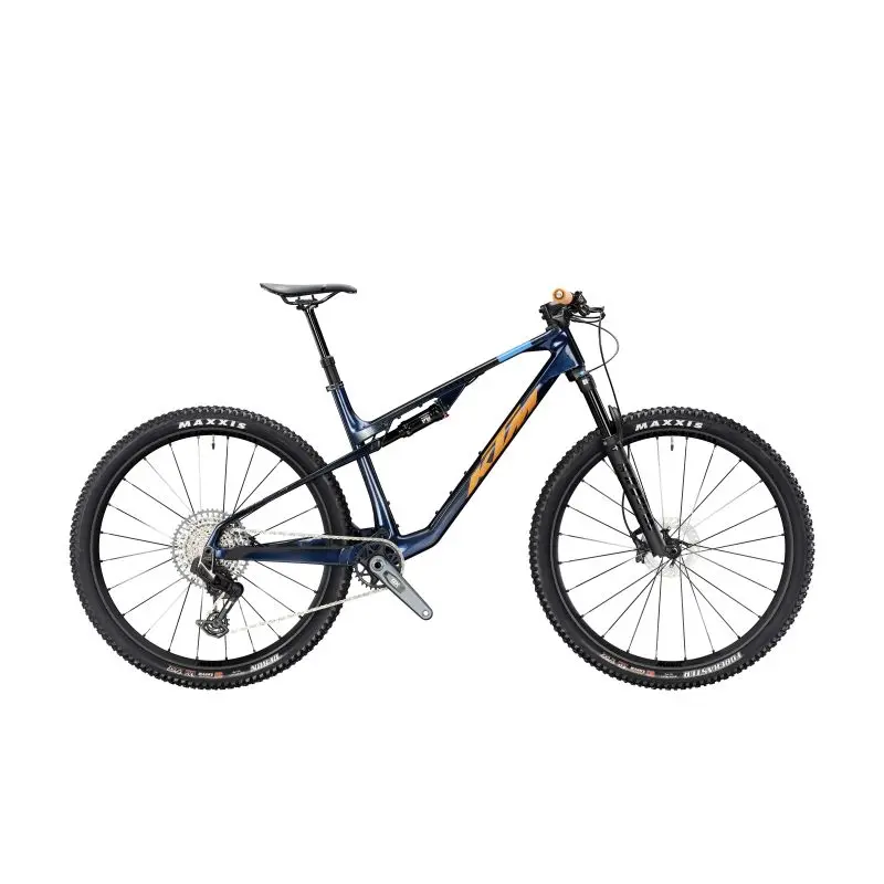 [002582] KTM - Scarp MT Master - M/43   TRANSPARENT BLUE ON CARBON (ORANGE+BLUE+BLACK SAND)