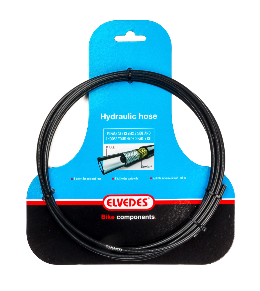 ELVEDES - Latiguillo de freno Hidráulico para Mineral y DOT Negro, 3m - E2011006