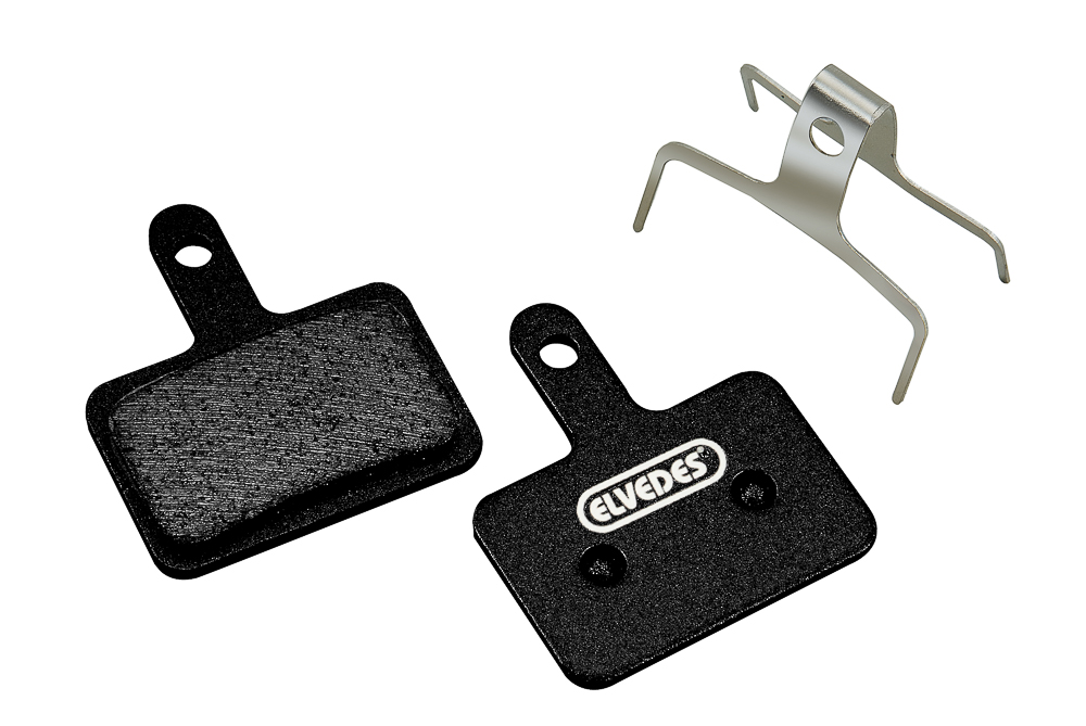 ELVEDES - Pastillas de freno Disco e-bike (Metallic Carbon, todas condiciones)  Shimano DEORE - E6854MC
